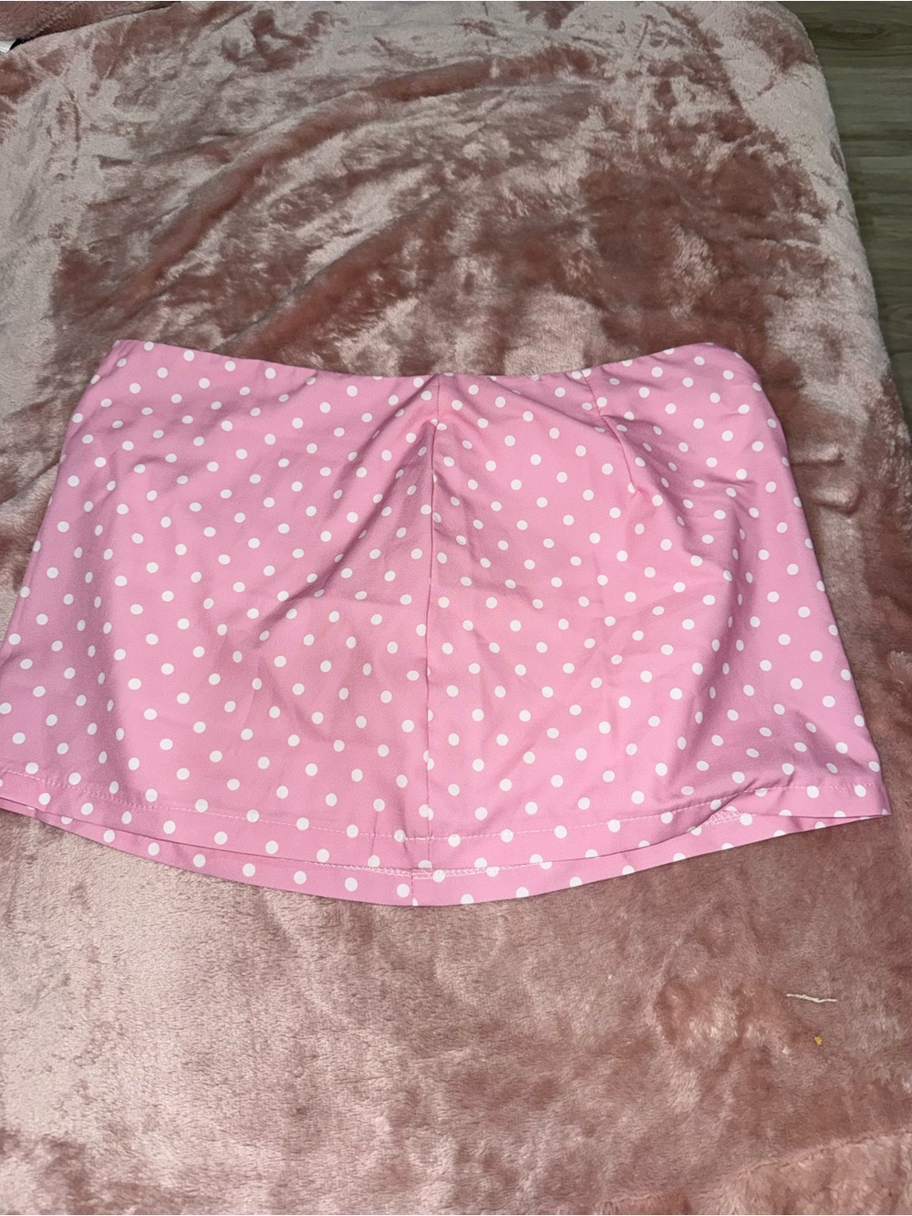 Pink Polka Dot Women's Mini Skirt